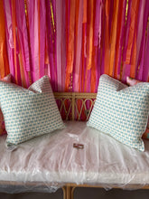 Load image into Gallery viewer, Green and Blue Diamond Pattern Pillows

