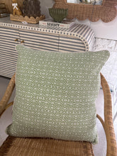 Load image into Gallery viewer, Green and White Maze Pattern Pillows
