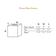 Load image into Gallery viewer, 550LP - Boca Bay Laura Park Tissue Box Cover: Paper Mache
