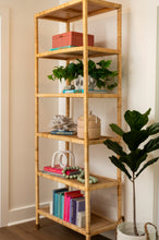 Load image into Gallery viewer, Rattan Bookshelf Etagere Bookcase
