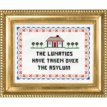 Load image into Gallery viewer, The Lunatics Have Taken Over Deluxe Cross Stitch Kit
