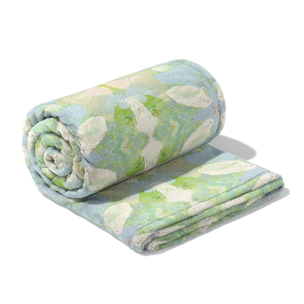 Elephant Falls Fleece Blanket by Laura Park