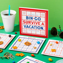 Load image into Gallery viewer, Brass Monkey Bin-Go Survive a Vacation Bingo Book
