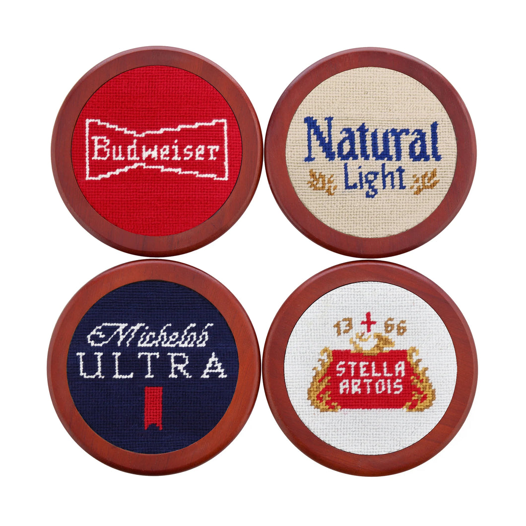 Anheuser Busch Beer Labels Coaster