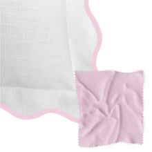 Load image into Gallery viewer, Scalloped Euro Sham, Pink/White by Laura Park
