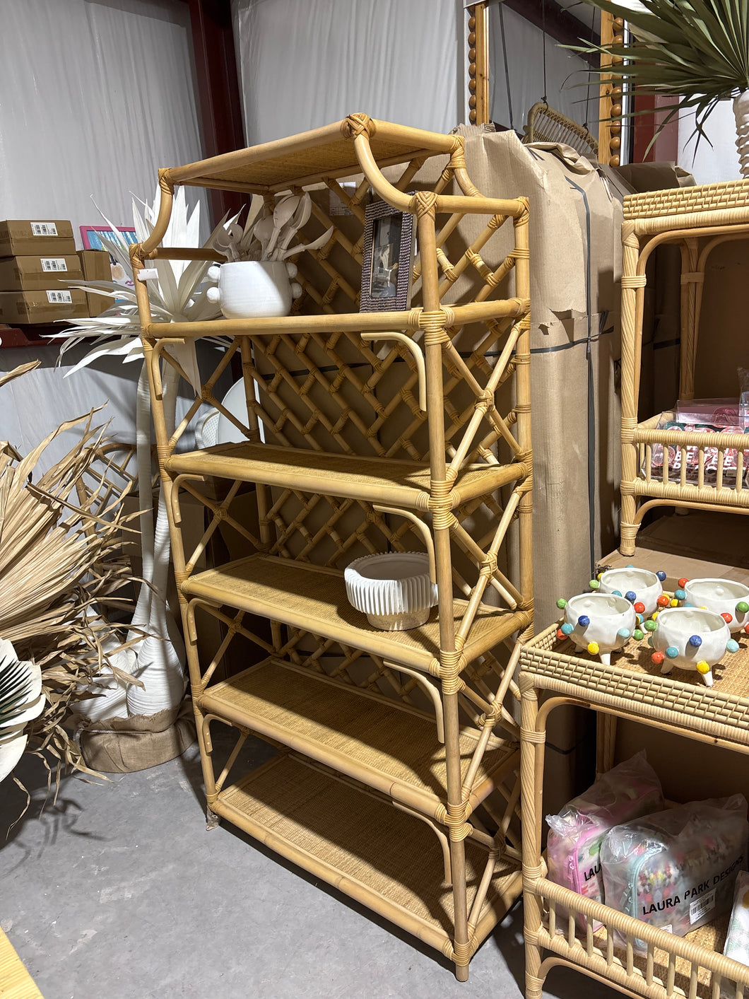 Chippendale Rattan Bookshelf
