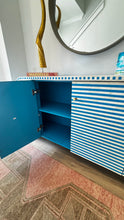 Load image into Gallery viewer, Blue Bone Inlay Waterfall Two Door Console
