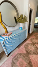 Load image into Gallery viewer, Blue Bone Inlay Waterfall Two Door Console
