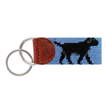 Load image into Gallery viewer, Black Lab Walking Key Fob (Stream Blue)
