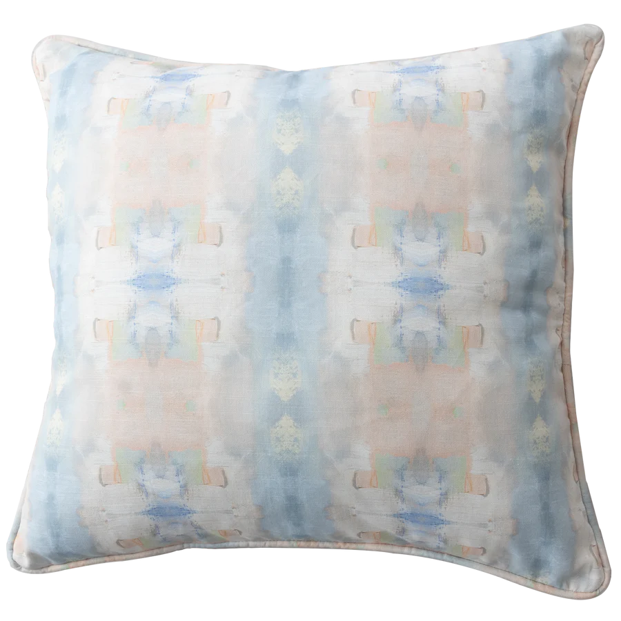 Blushed Blue Throw Pillow with Cording by Danielle Cather-Cohen