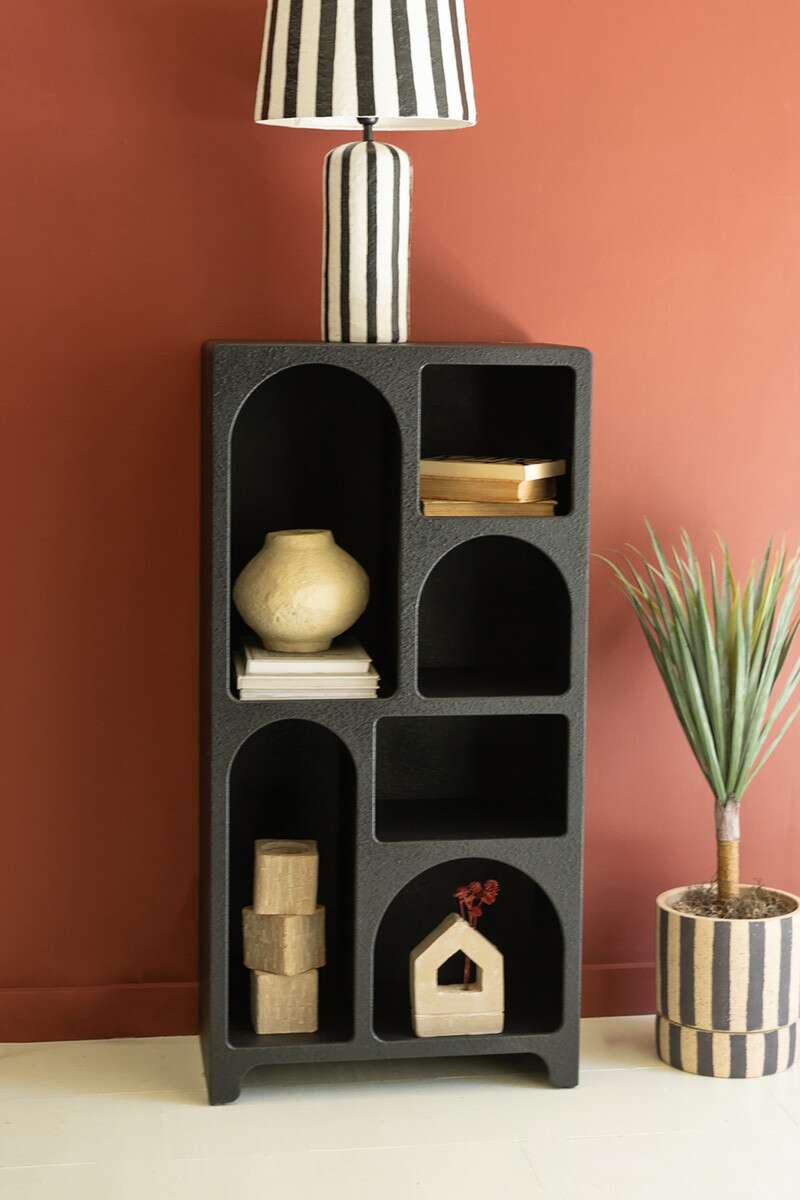 Tall Textured Black Wall Cubbie