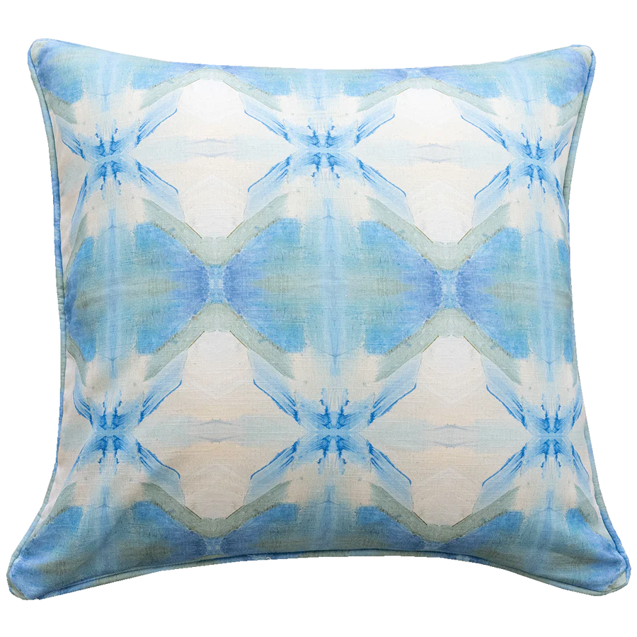 Cerulean Wonder Throw Pillow with Cording by Danielle Cather-Cohen