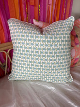 Load image into Gallery viewer, Green and Blue Diamond Pattern Pillows
