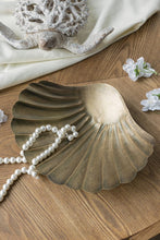 Load image into Gallery viewer, Shell Shaped Brass Decorative Tray
