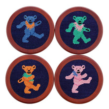 Load image into Gallery viewer, Dancing Bears Coasters (Dark Navy)

