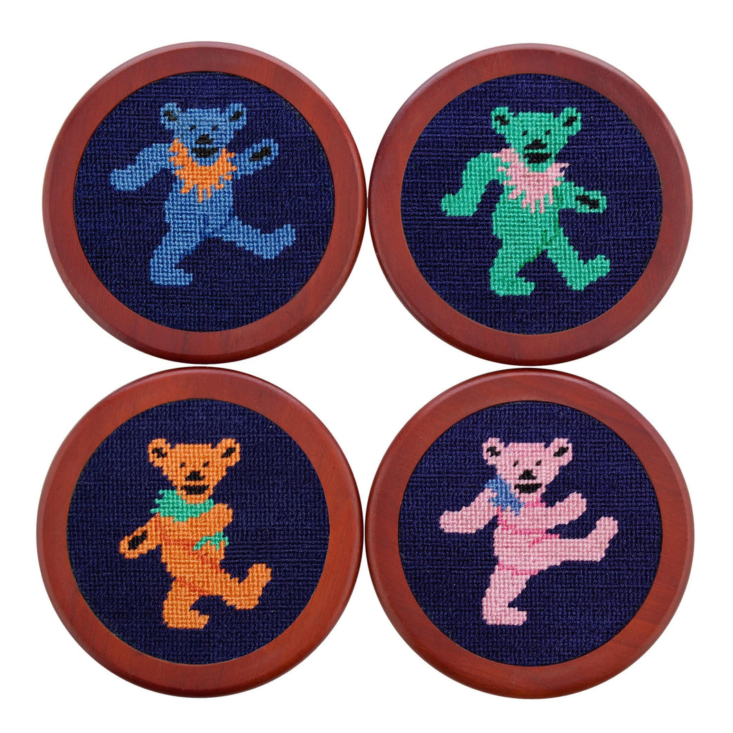 Dancing Bears Coasters (Dark Navy)