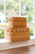 Load image into Gallery viewer, Scalloped Rattan Baskets - Multiple Sizes
