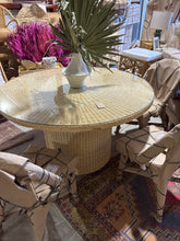 Load image into Gallery viewer, The Savannah 54&quot; Round Rattan Table with glass top
