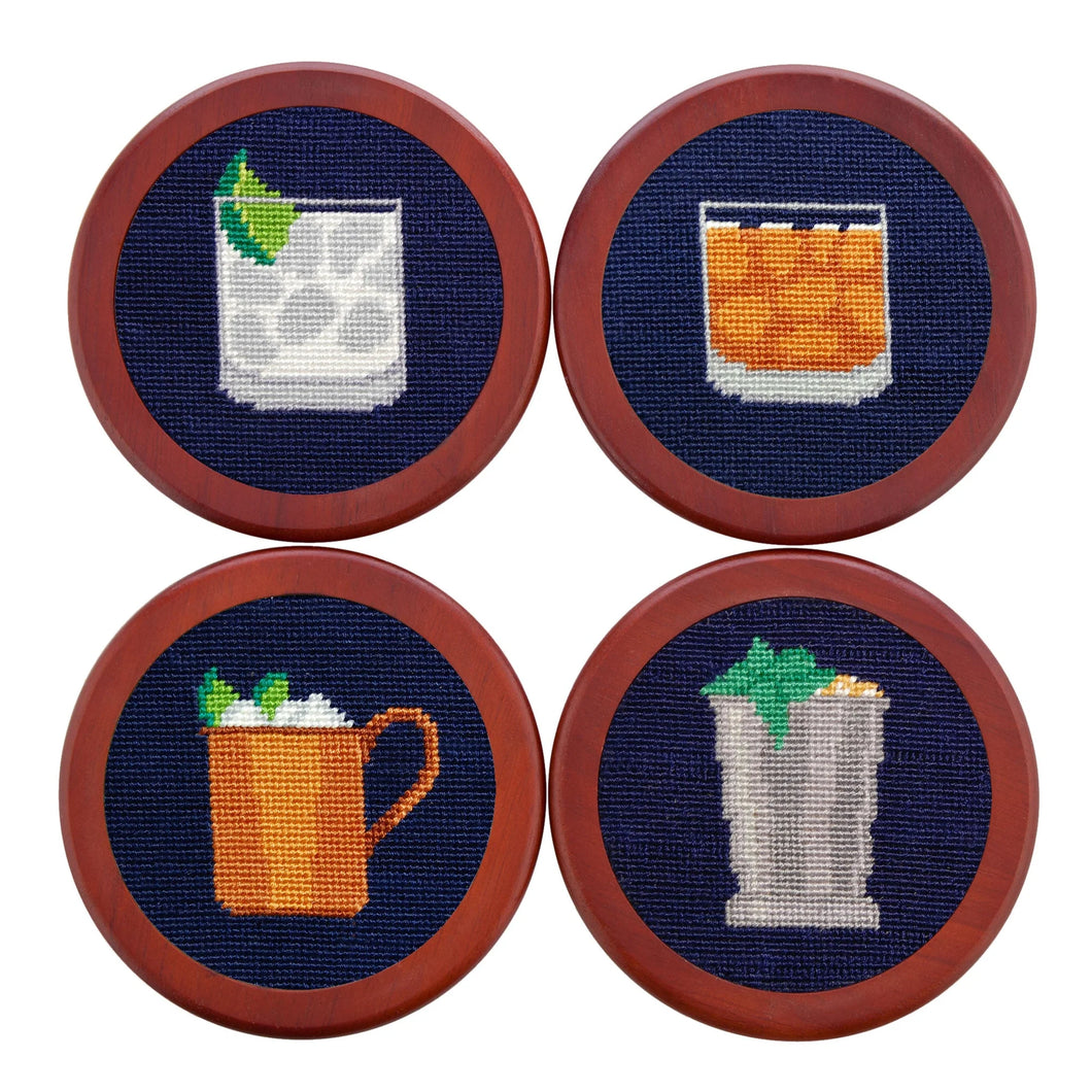Gentlemen's Drinks Coasters (Dark Navy)