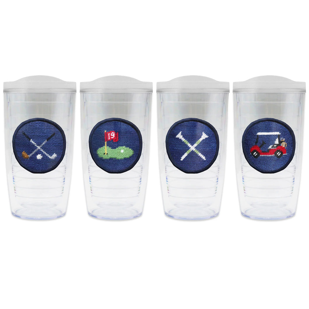 Golf Icons Tumbler Set with Lids