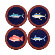 Load image into Gallery viewer, Gulf Coast Fish Coasters (Dark Navy)
