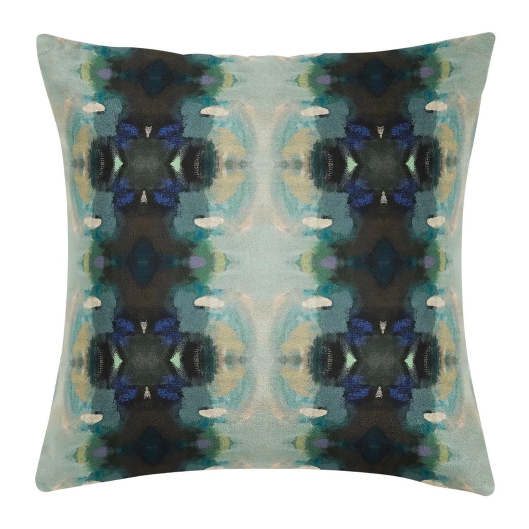 Orchid Blossom Navy 22x22 Pillow by Laura Park