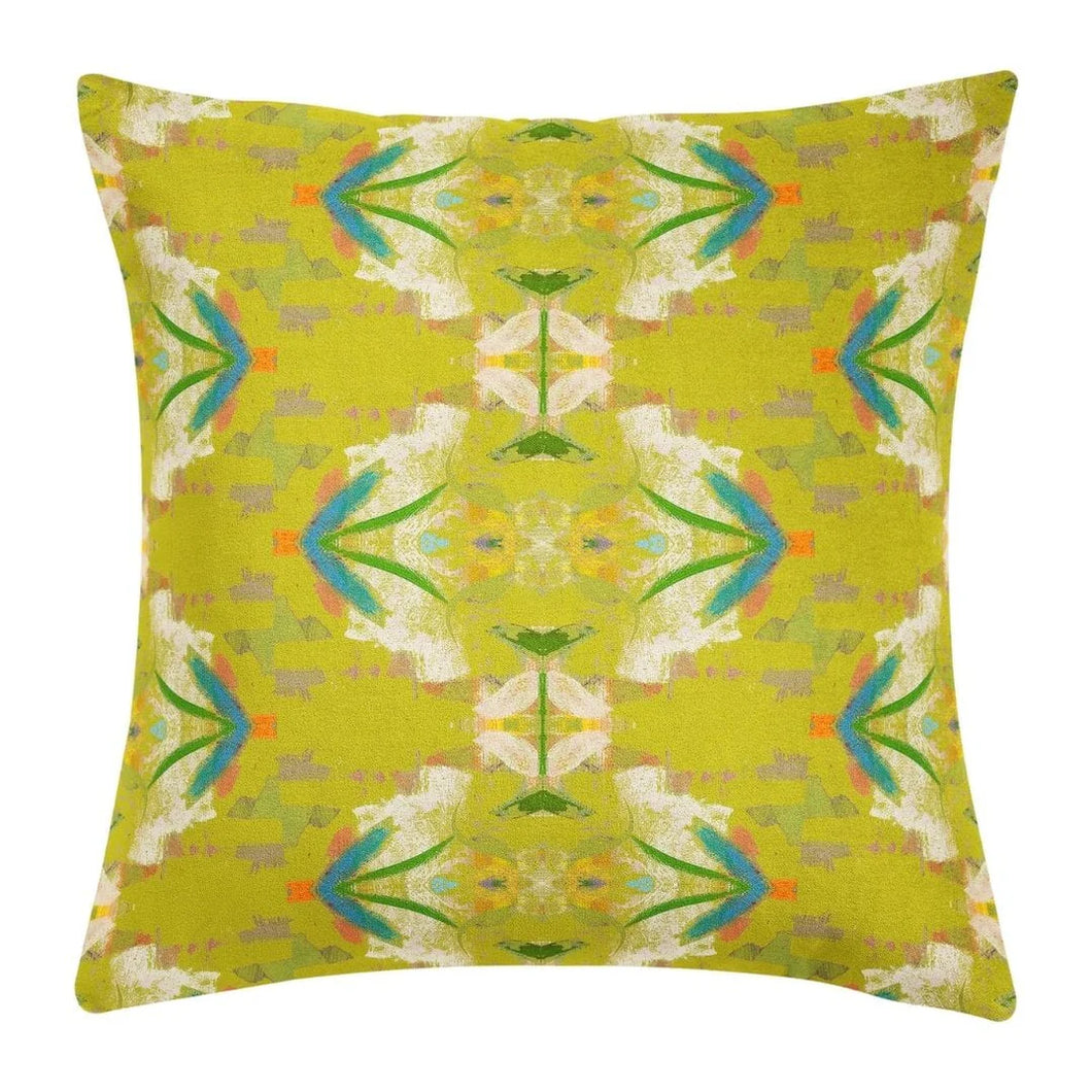 English Garden Citron Pillows by Laura park