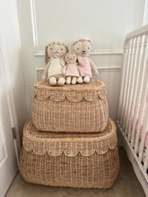 Load image into Gallery viewer, Scalloped Rattan Basket - Medium - IN STOCK NOW
