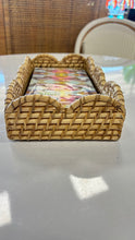 Load image into Gallery viewer, Scalloped Rattan Guest Towel Holder
