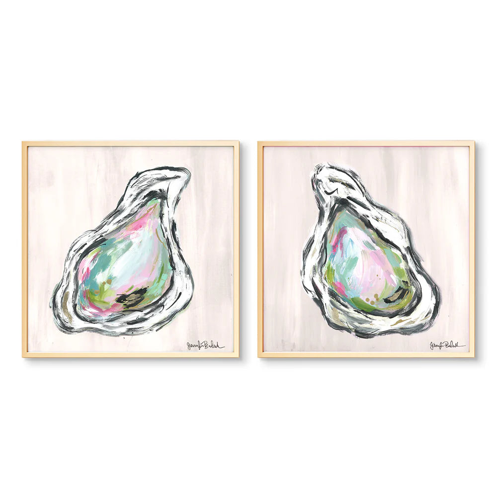 Oyster Roast Art Pair Print by Jen Psalmonds