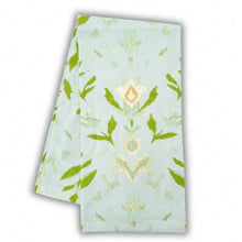 Load image into Gallery viewer, Petal Garden Aqua Tea Towel by Laura Park
