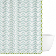 Load image into Gallery viewer, Petite Blue Frond Shower Curtain by Laura Park
