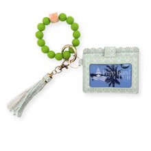 Load image into Gallery viewer, Petite Frond Mint Wristlet Wallet by Laura Park
