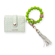 Load image into Gallery viewer, Petite Frond Mint Wristlet Wallet by Laura Park
