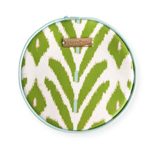 Load image into Gallery viewer, Petite Frond Green Round Jewelry Case
