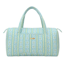 Load image into Gallery viewer, Rosemary Stripe Blue Signature Quilted Duffle Bag

