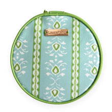 Load image into Gallery viewer, Rosemary Stripe Blue Round Jewelry Case
