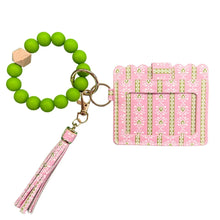Load image into Gallery viewer, Rosemary Stripe Pink Wristlet Wallet By Laura Park
