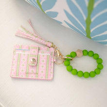 Load image into Gallery viewer, Rosemary Stripe Pink Wristlet Wallet By Laura Park
