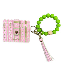 Load image into Gallery viewer, Rosemary Stripe Pink Wristlet Wallet By Laura Park
