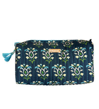 Load image into Gallery viewer, Rosemary Indigo Signature Large Cosmetic Bag by Laura Park
