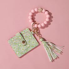 Load image into Gallery viewer, Lagos Blush Keychain Wristlet Wallet
