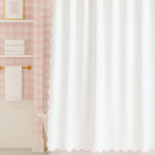 Load image into Gallery viewer, Pink Scalloped Shower curtain by Laura Park
