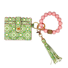 Load image into Gallery viewer, Lagos Blush Keychain Wristlet Wallet
