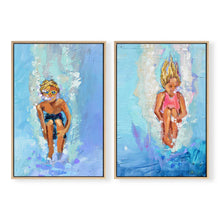 Load image into Gallery viewer, Make a Splash Art Print Pair by The Painted Katie
