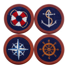 Load image into Gallery viewer, Nautical Life Coasters (Dark Navy)
