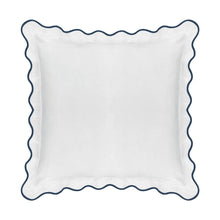 Load image into Gallery viewer, Scalloped Euro Navy / White
