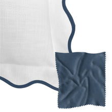 Load image into Gallery viewer, Scalloped Euro Navy / White
