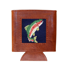 Load image into Gallery viewer, Rainbow Trout Can Cooler (Dark Navy)
