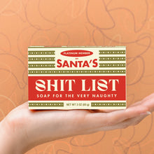 Load image into Gallery viewer, Santa's Shitlist Holiday Triple-Milled Boxed Bar Soap
